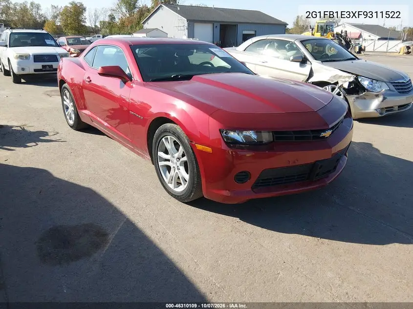 CHEVROLET CAMARO 2015, VIN 2G1FB1E3XF9311522