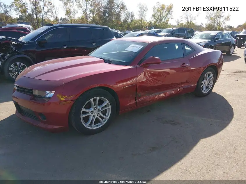 2015 CHEVROLET CAMARO VIN 2G1FB1E3XF9311522 — фото 2