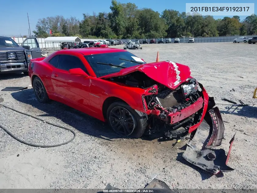 CHEVROLET CAMARO 2015, VIN 2G1FB1E34F9192317
