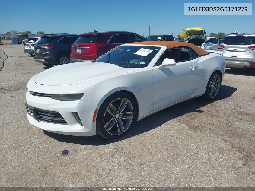 2016 CHEVROLET CAMARO VIN 1G1FD3DS2G0171279 — фото 2