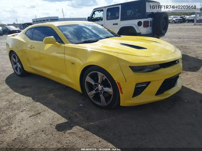 CHEVROLET CAMARO 2017, VIN 1G1FF1R74H0203668