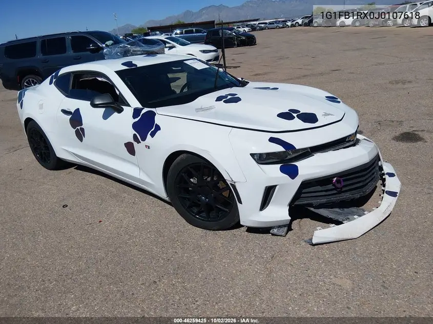CHEVROLET CAMARO 2018, VIN 1G1FB1RX0J0107618