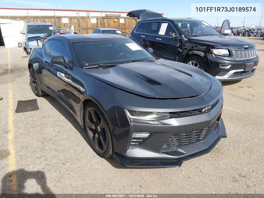CHEVROLET CAMARO 2018, VIN 1G1FF1R73J0189574