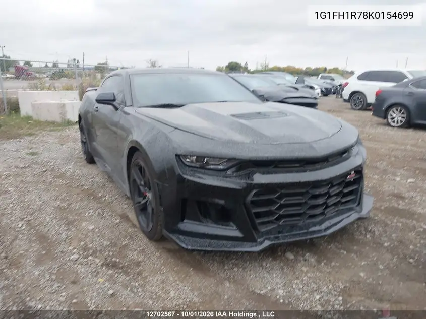 CHEVROLET CAMARO 2019, VIN 1G1FH1R78K0154699