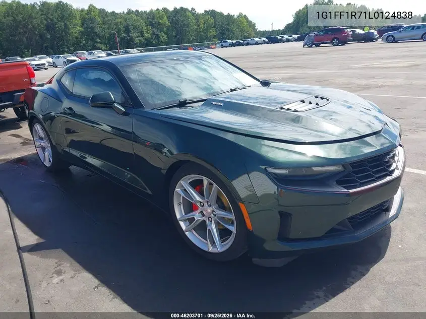 CHEVROLET CAMARO 2020, VIN 1G1FF1R71L0124838