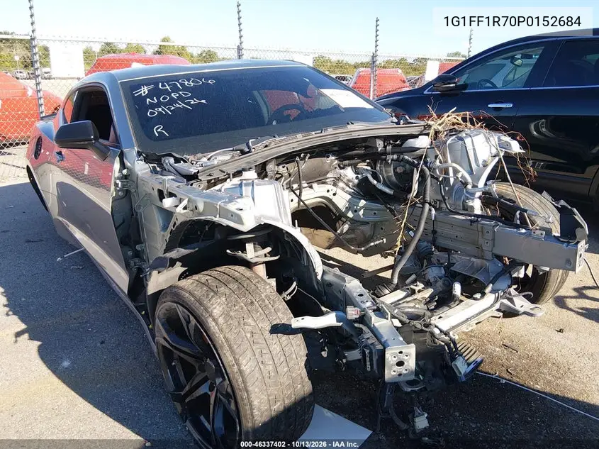 CHEVROLET CAMARO 2023, VIN 1G1FF1R70P0152684