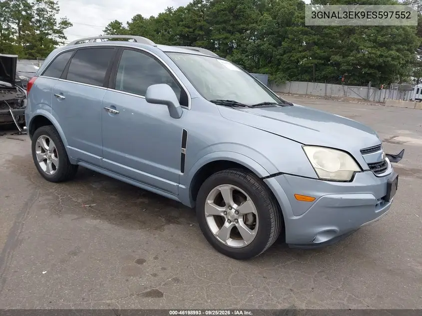 CHEVROLET CAPTIVA SPORT 2014, VIN 3GNAL3EK9ES597552
