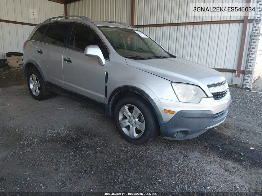 CHEVROLET CAPTIVA SPORT 2014, VIN 3GNAL2EK4ES546034