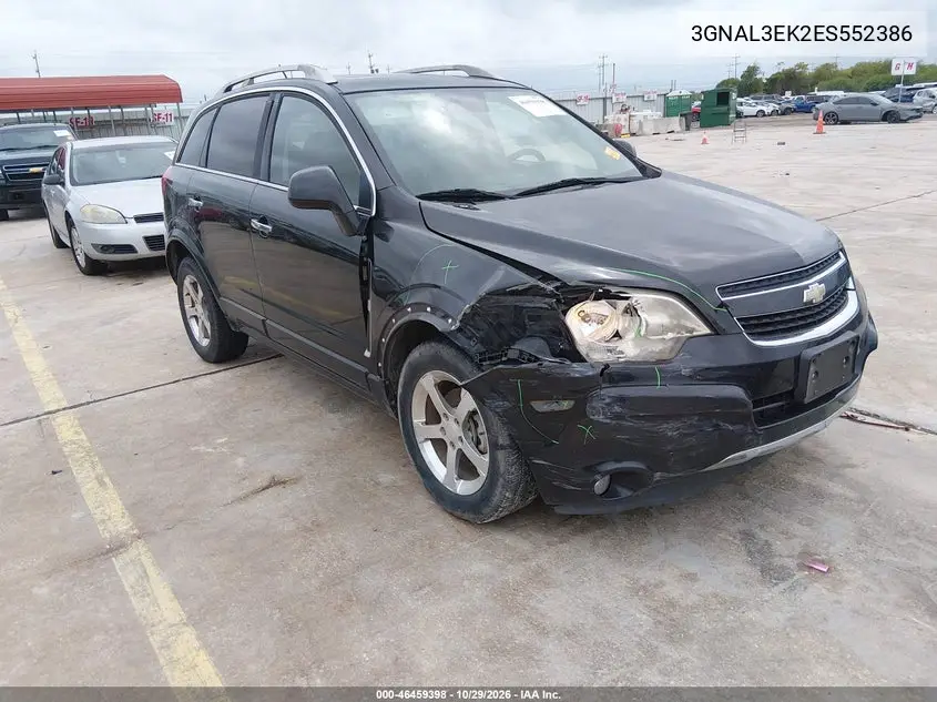CHEVROLET CAPTIVA SPORT 2014, VIN 3GNAL3EK2ES552386