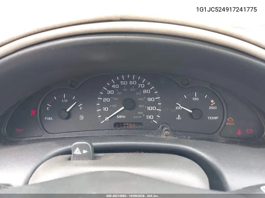 2001 CHEVROLET CAVALIER VIN 1G1JC524917241775 — фото 7