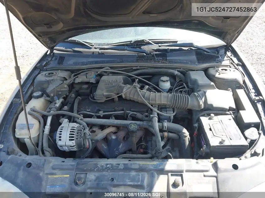2002 CHEVROLET CAVALIER VIN 1G1JC524727452863 — фото 10