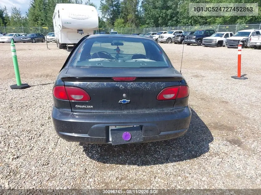2002 CHEVROLET CAVALIER VIN 1G1JC524727452863 — фото 16