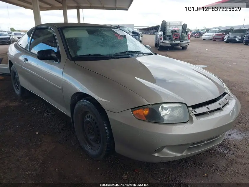 CHEVROLET CAVALIER 2003, VIN 1G1JF12F837225829