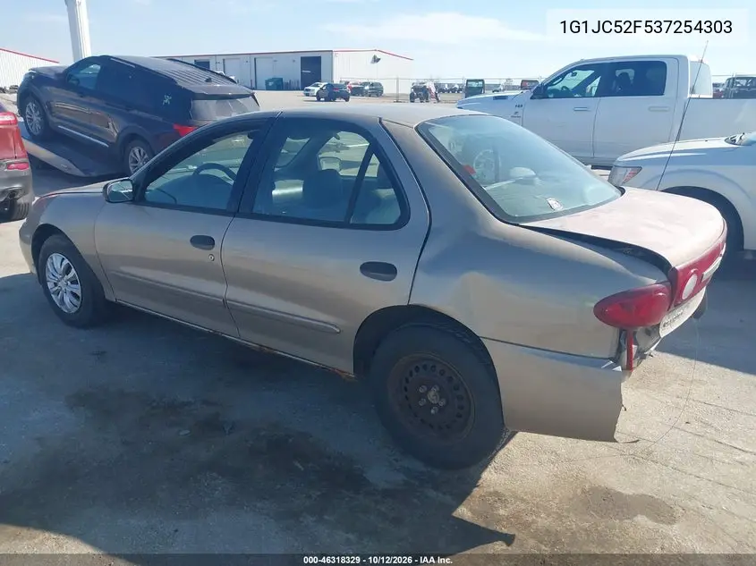 2003 CHEVROLET CAVALIER VIN 1G1JC52F537254303 — фото 3