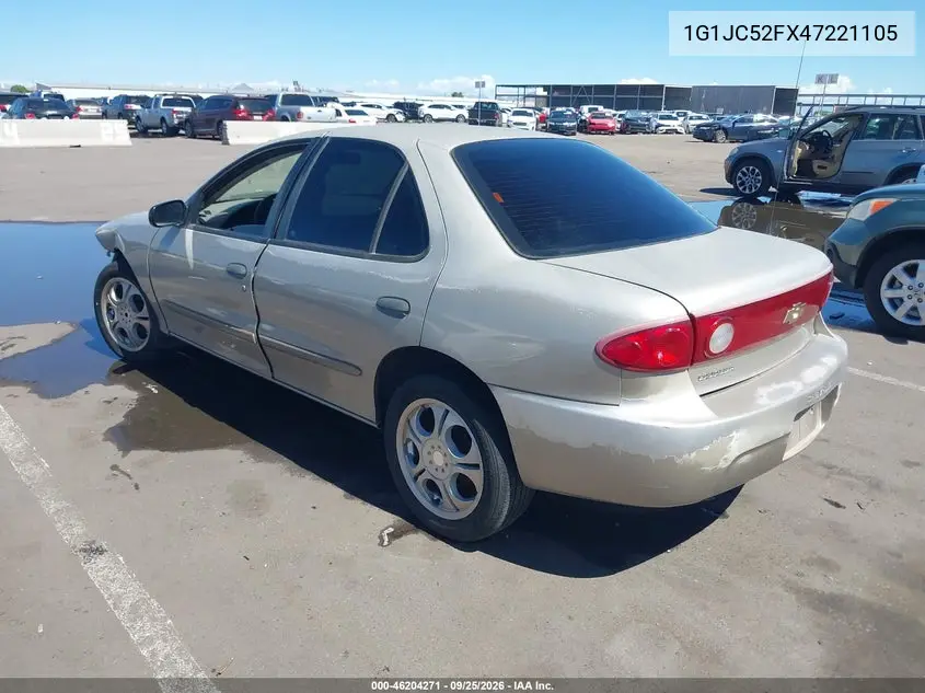2004 CHEVROLET CAVALIER VIN 1G1JC52FX47221105 — фото 3