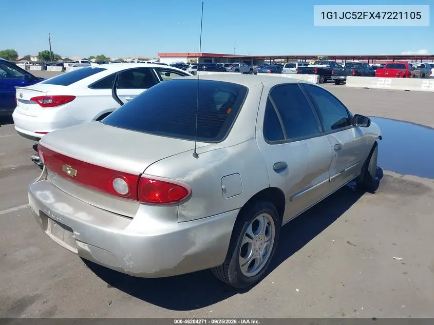 2004 CHEVROLET CAVALIER VIN 1G1JC52FX47221105 — фото 4