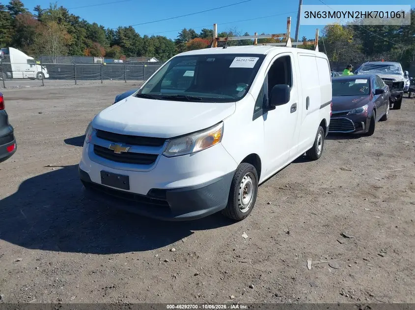 2017 CHEVROLET CITY EXPRESS VIN 3N63M0YN2HK701061 — фото 2