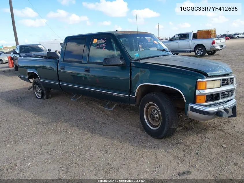 CHEVROLET C/K 2000, VIN 1GCGC33R7YF412636