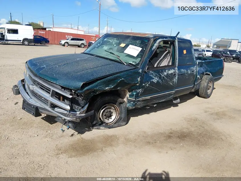 2000 CHEVROLET C/K VIN 1GCGC33R7YF412636 — фото 2