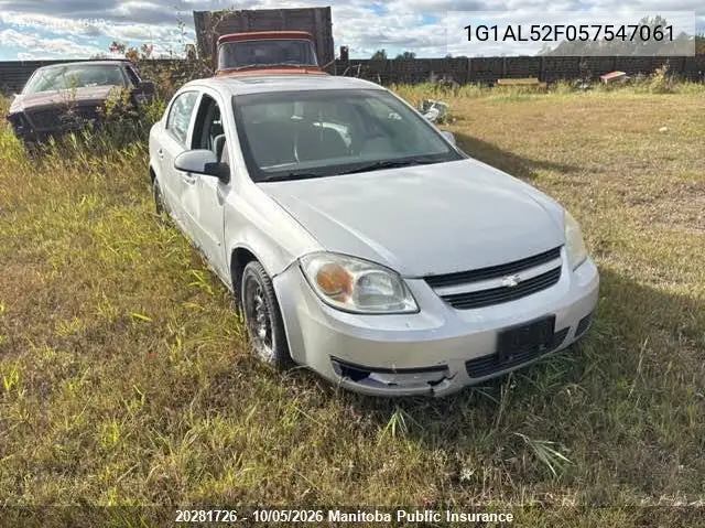 CHEVROLET COBALT 2005, VIN 1G1AL52F057547061