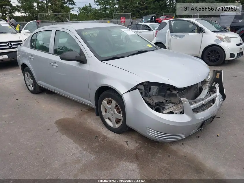 CHEVROLET COBALT 2006, VIN 1G1AK55F567712960