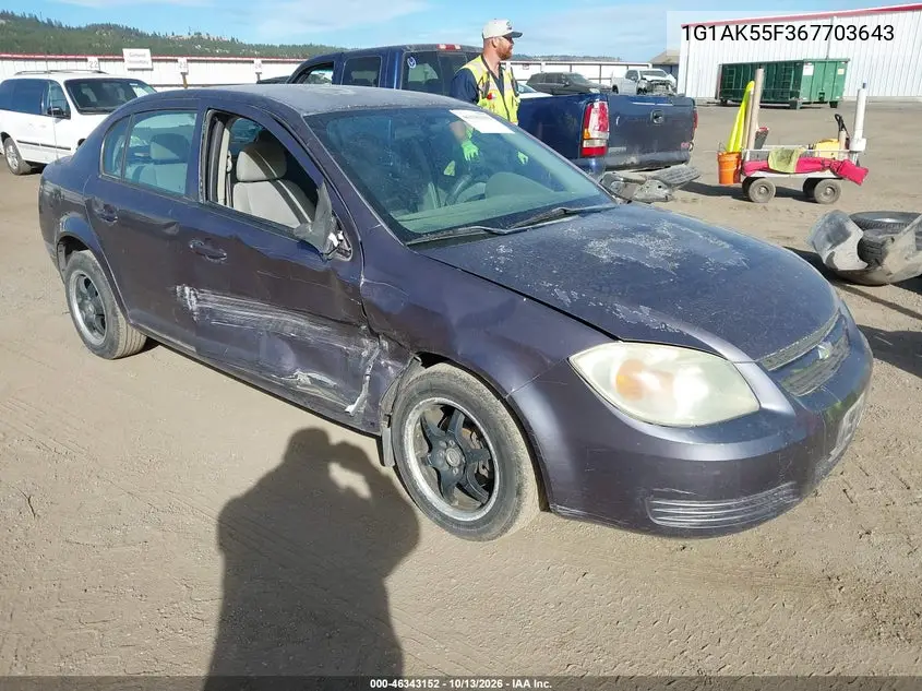 CHEVROLET COBALT 2006, VIN 1G1AK55F367703643