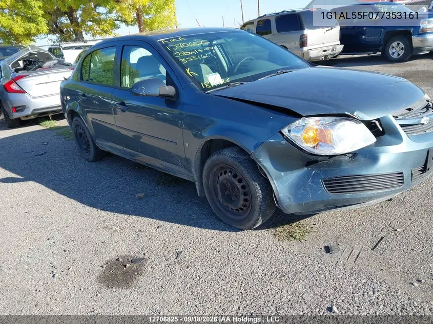 CHEVROLET COBALT 2007, VIN 1G1AL55F077353161