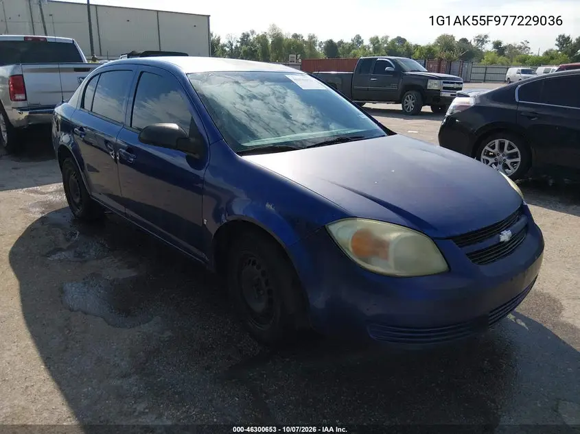 CHEVROLET COBALT 2007, VIN 1G1AK55F977229036