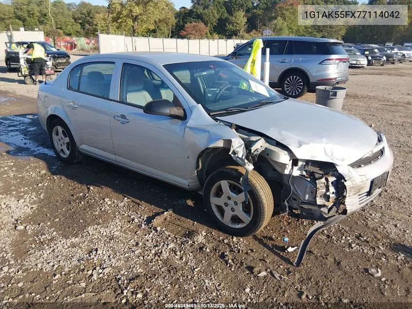 CHEVROLET COBALT 2007, VIN 1G1AK55FX77114042