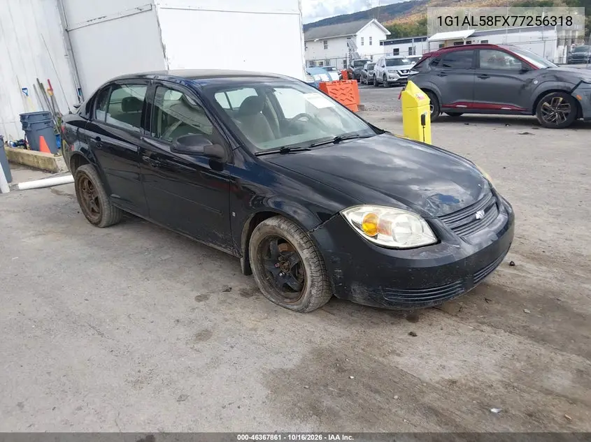 CHEVROLET COBALT 2007, VIN 1G1AL58FX77256318