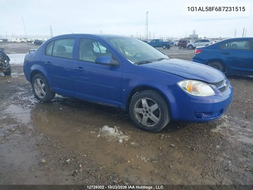 CHEVROLET COBALT 2008, VIN 1G1AL58F687231515