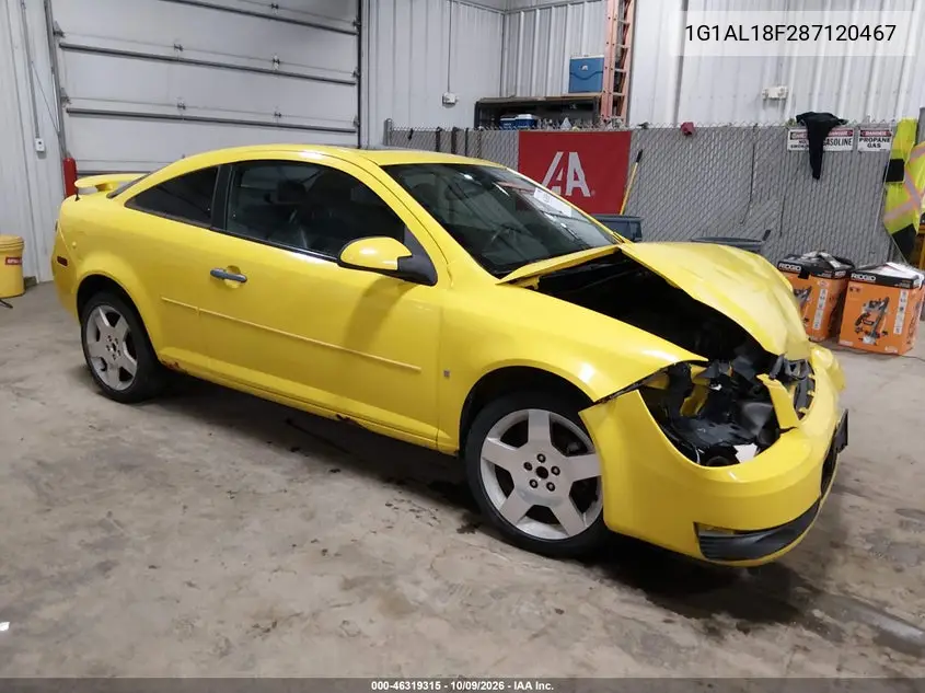 CHEVROLET COBALT 2008, VIN 1G1AL18F287120467