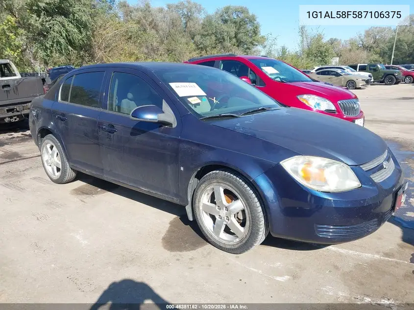 CHEVROLET COBALT 2008, VIN 1G1AL58F587106375
