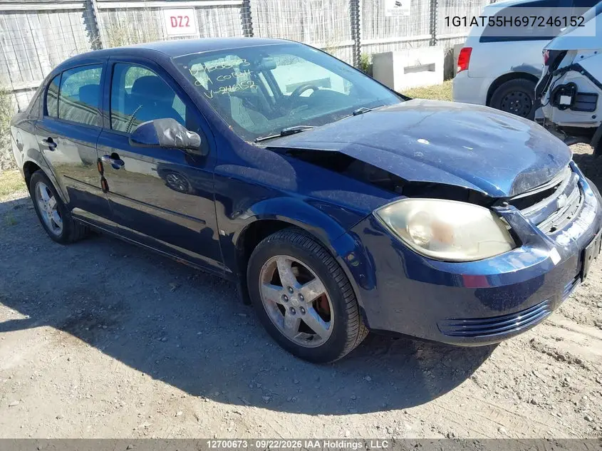 CHEVROLET COBALT 2009, VIN 1G1AT55H697246152