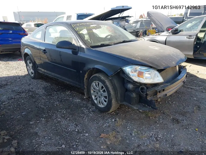 CHEVROLET COBALT 2009, VIN 1G1AR15H697142963