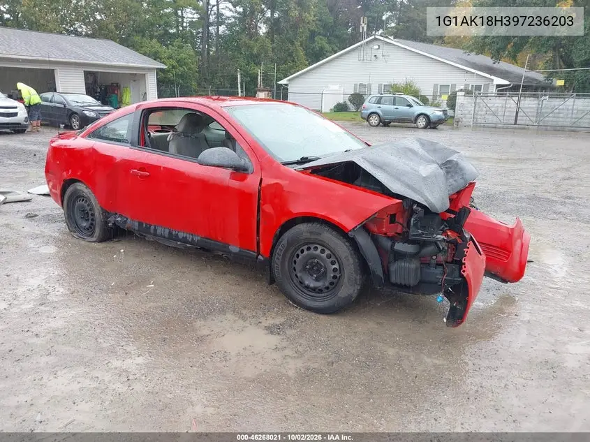 CHEVROLET COBALT 2009, VIN 1G1AK18H397236203