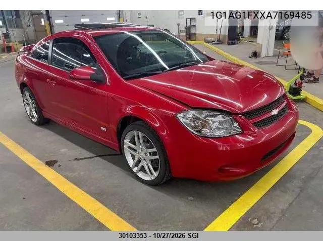 CHEVROLET COBALT 2010, VIN 1G1AG1FXXA7169485