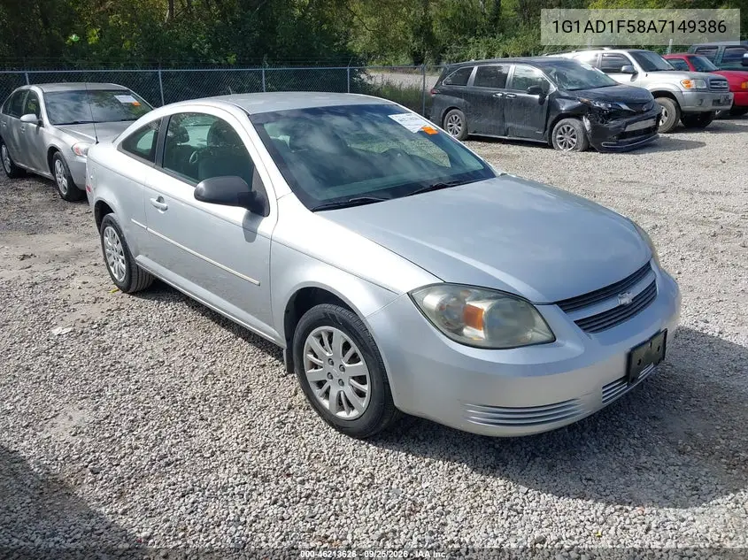 CHEVROLET COBALT 2010, VIN 1G1AD1F58A7149386
