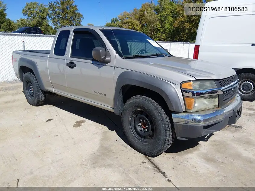 CHEVROLET COLORADO 2004, VIN 1GCDS196848106583