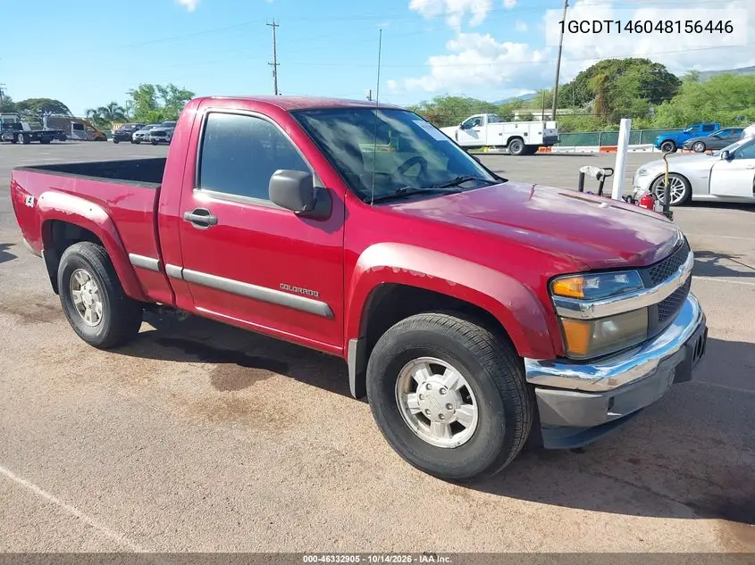 CHEVROLET COLORADO 2004, VIN 1GCDT146048156446