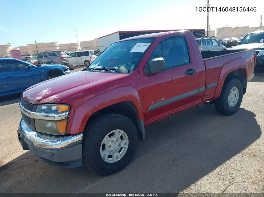 2004 CHEVROLET COLORADO VIN 1GCDT146048156446 — фото 2
