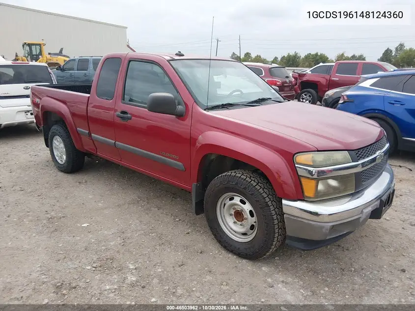 CHEVROLET COLORADO 2004, VIN 1GCDS196148124360