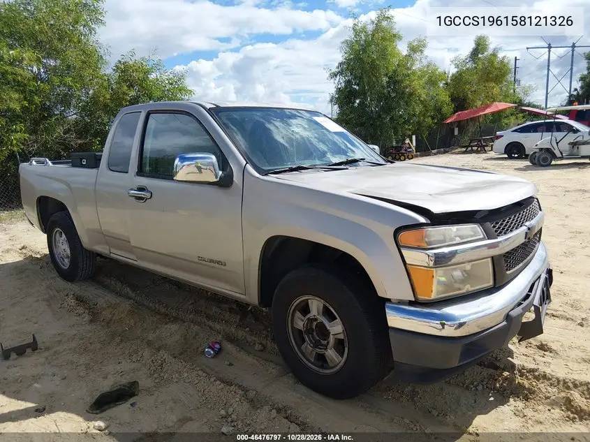 CHEVROLET COLORADO 2005, VIN 1GCCS196158121326