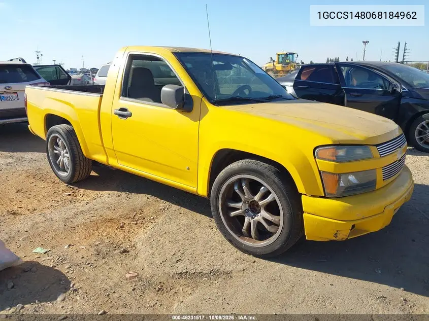 CHEVROLET COLORADO 2006, VIN 1GCCS148068184962