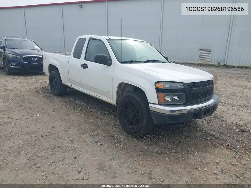 CHEVROLET COLORADO 2006, VIN 1GCCS198268196586