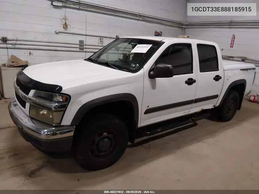 2008 CHEVROLET COLORADO VIN 1GCDT33E888185915 — фото 2