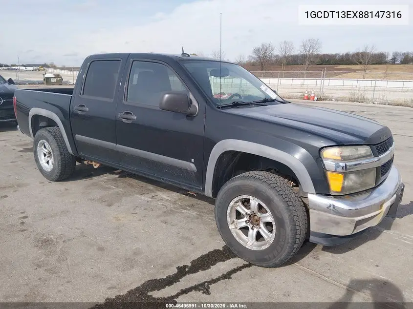 CHEVROLET COLORADO 2008, VIN 1GCDT13EX88147316