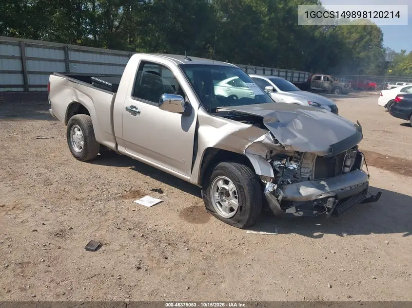 CHEVROLET COLORADO 2009, VIN 1GCCS149898120214