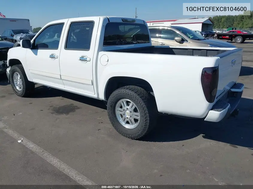 2012 CHEVROLET COLORADO VIN 1GCHTCFEXC8104600 — фото 3