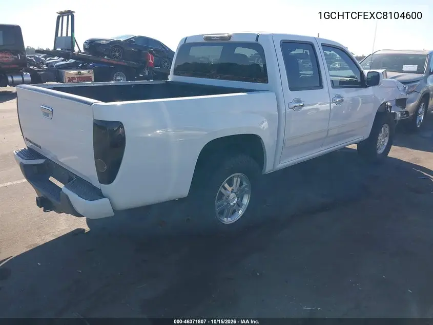 2012 CHEVROLET COLORADO VIN 1GCHTCFEXC8104600 — фото 4